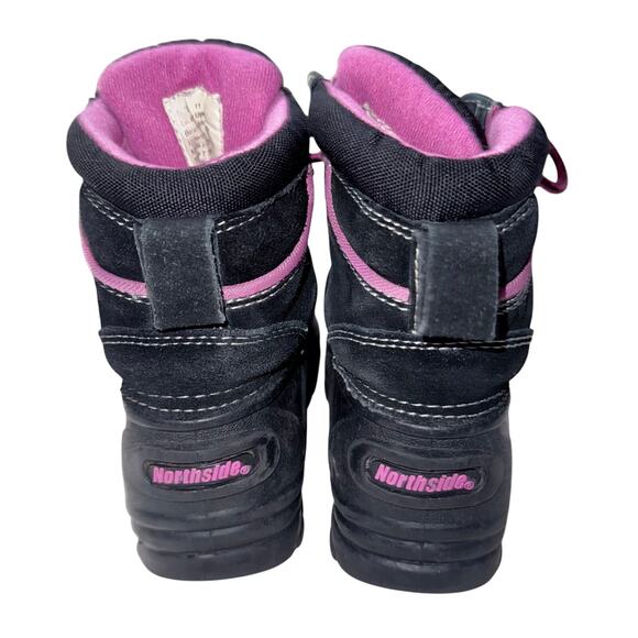 Northside Girls Black & Pink Waterproof Insulated Snow Boots – Size 11 - Picture 3 of 7